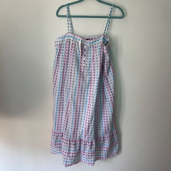 Modcloth Midi Dress Size Large White  A Weekenders Dream Embroidered Dots New - Picture 11 of 15